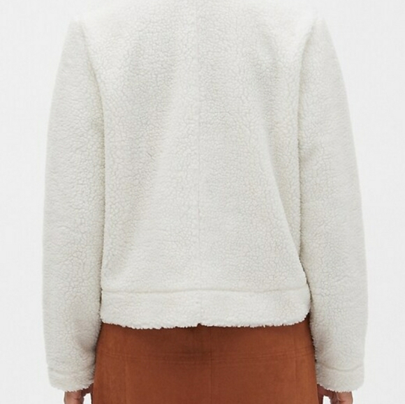 Banana Republic Teddy Jacket, Cream Color - Picture 5 of 8